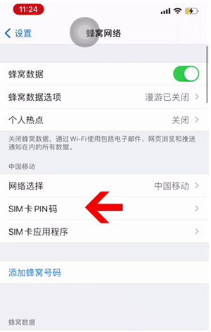 富民苹果14维修网分享如何给iPhone14的SIM卡设置密码 