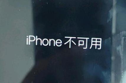 富民苹果服务网点分享锁屏界面显示“iPhone 不可用”如何解决 